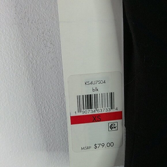 Kensie = Black Short Sleeve A-Line Dress - Size XS - Picture 2 of 8